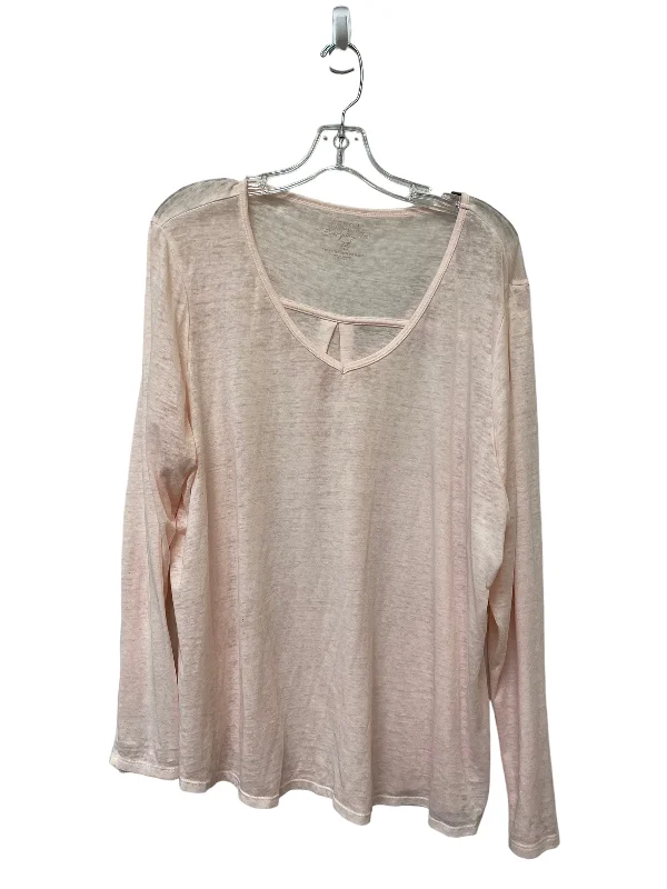 Printed Shirts Top Long Sleeve Basic By Sonoma  Size: 2x
