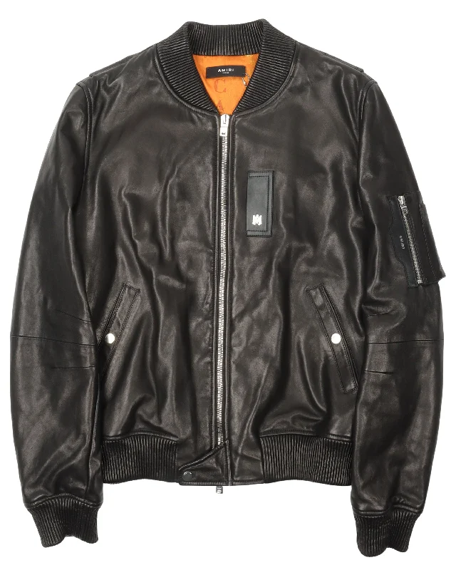 Modern Coats Leather Bomber Jacket