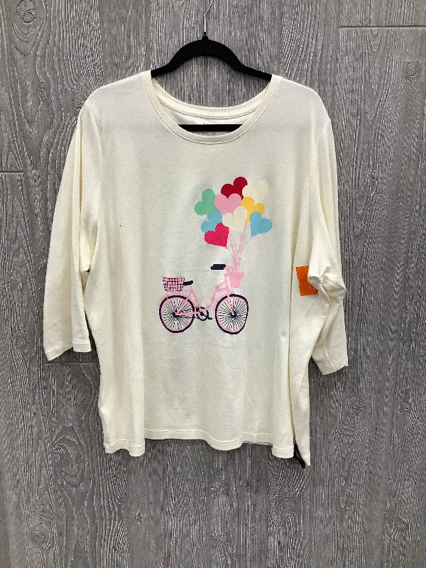 Layered Outfits Top 3/4 Sleeve By Kim Rogers  Size: 2x