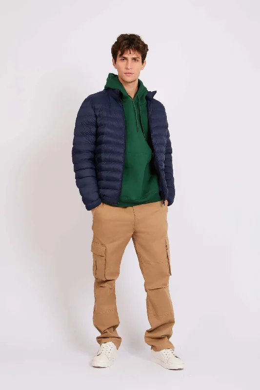 Modern Coats Men Basic Puffer Jacket Blue