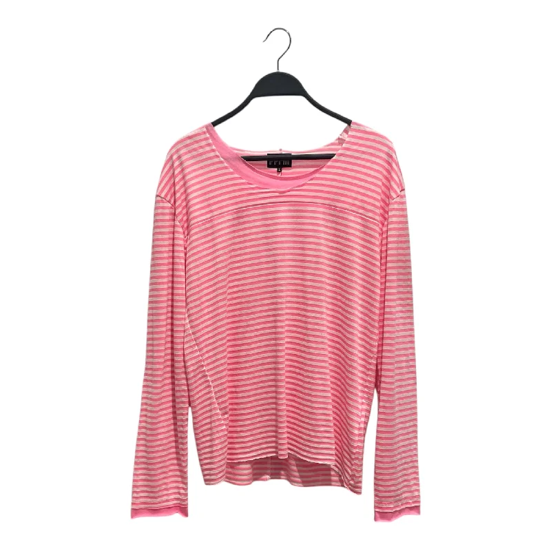 High-fashion Looks PPFM/LS T-Shirt/L/Cotton/PNK/Stripe/