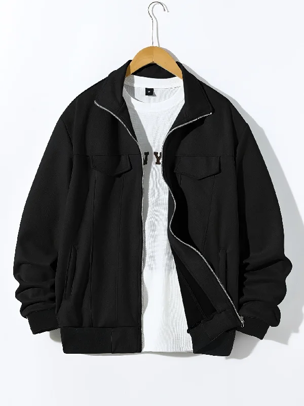 Fashionable Boots Men's Polo Collar Jacket