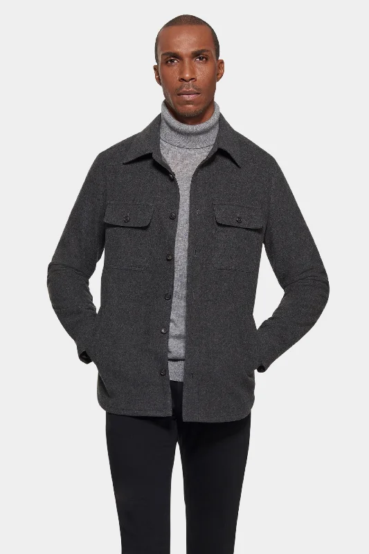 Classic Hoodies Spektrum Shirt Jacket Charcoal