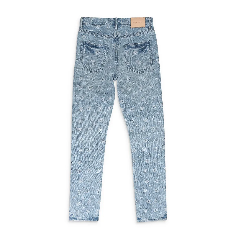 Funky T-shirts MONOGRAM LT INDIGO SKINNY JEANS