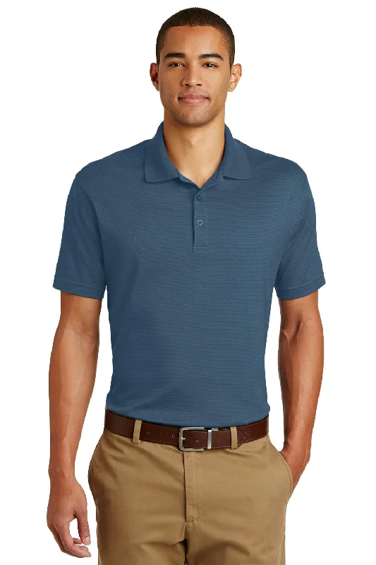Urban Style Eddie Bauer Mens Performance UPF 30+ Short Sleeve Polo Shirt - Coast Blue