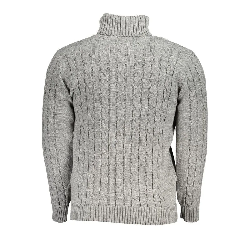 Street Graphic Tees U.S. Grand Polo Turtleneck Twisted Neck Men's Men's Sweater