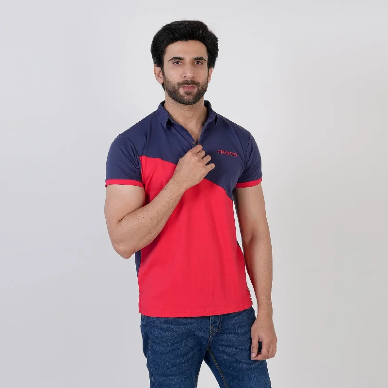 Dress Shoes Men's Eminent Half Sleeves Polo T-Shirt - Navy Blue