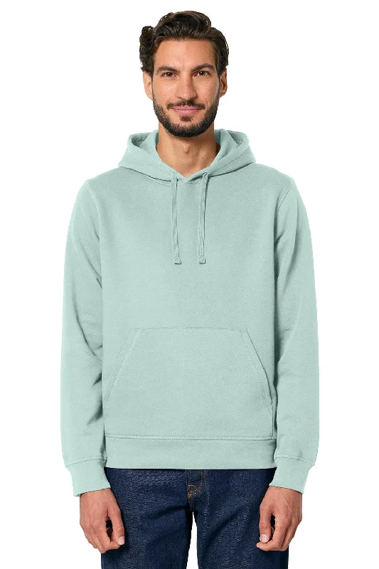 Street Shorts Stanley/Stella Mens Drummer 2.0 Hooded Sweatshirt Hoodie w/ Pouch Pocket - Caribbean Blue - NEW Street Shorts Stanley/Stella Mens Drummer 2.0 Hooded Sweatshirt Hoodie w/ Pouch Pocket - Caribbean Blue - NEW