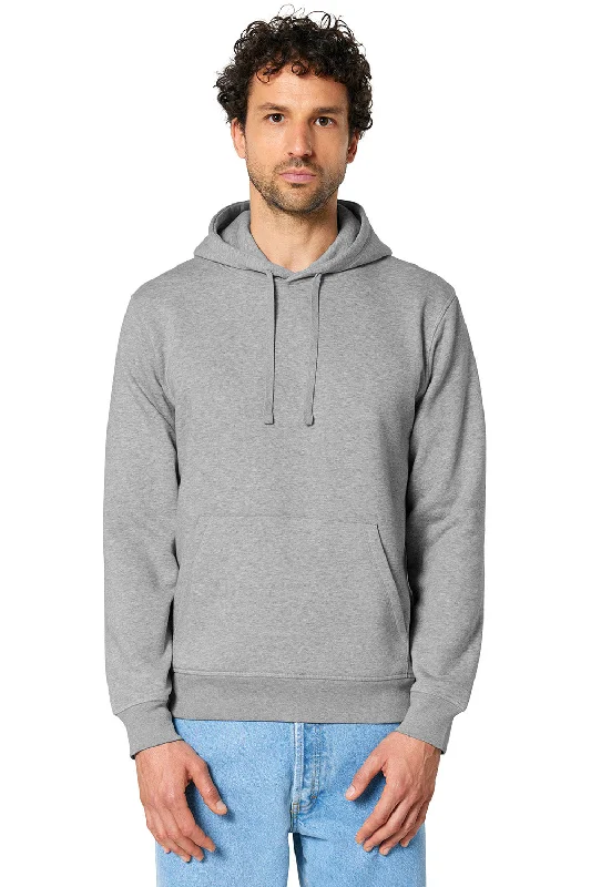 Button-down Shirts Stanley/Stella Mens Drummer 2.0 Hooded Sweatshirt Hoodie w/ Pouch Pocket - Heather Grey - NEW Button-down Shirts Stanley/Stella Mens Drummer 2.0 Hooded Sweatshirt Hoodie w/ Pouch Pocket - Heather Grey - NEW