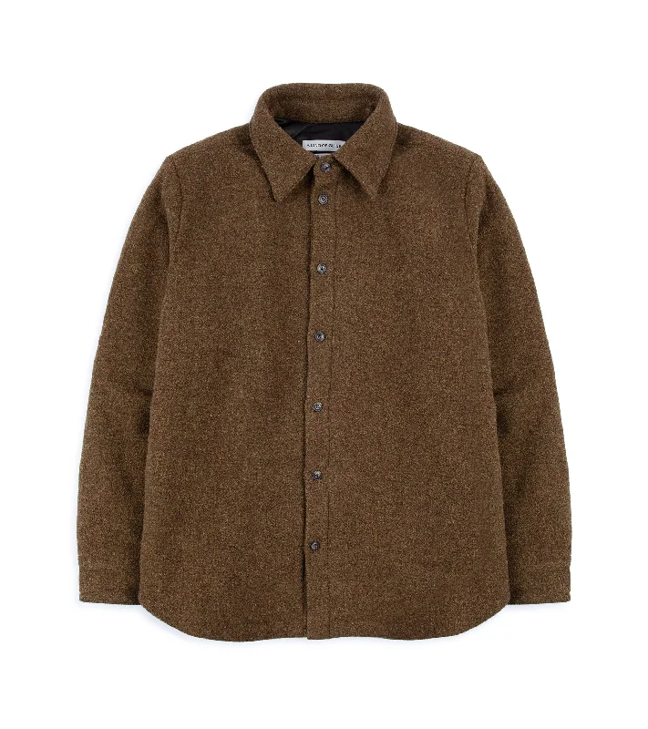 A Kind of Guise Marani Wool Overshirt: Armadillo Brown