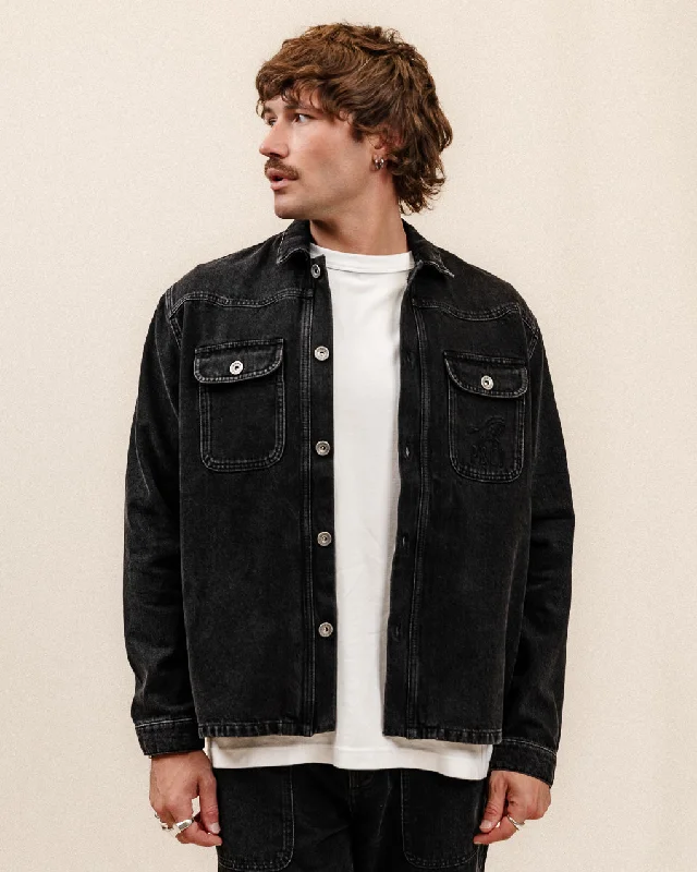 Bronco Overshirt - Washed Black