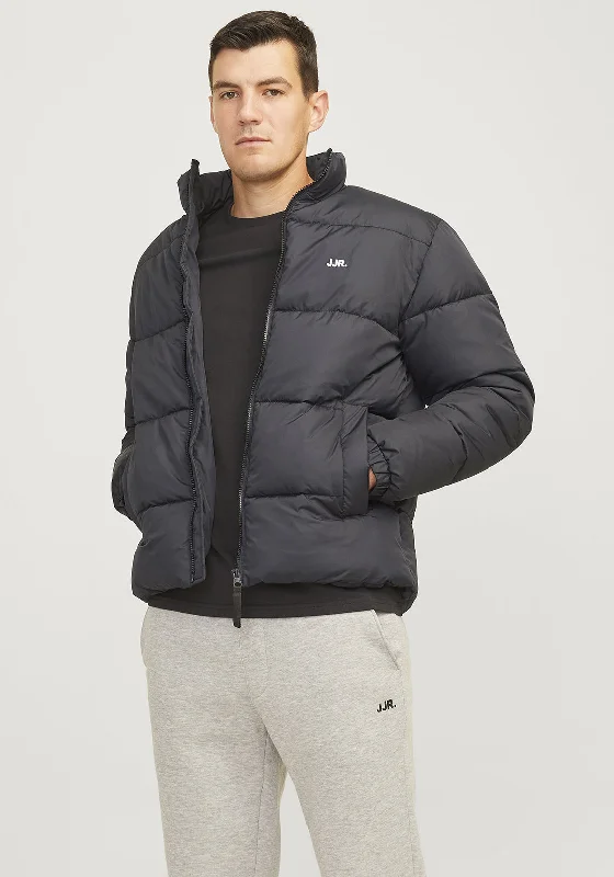 JJ Rebel by Jack & Jones Logo Puffer Jacket, Black