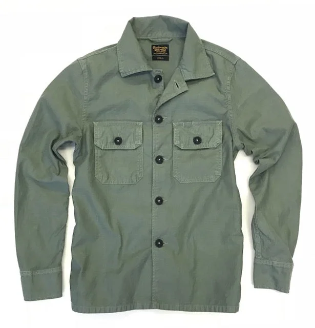 2 Pockets 100% Cotton Lucca Jacket - Bottle Green