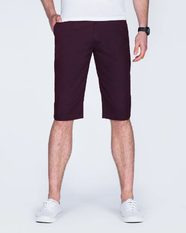 2t Alex Tall Chino Shorts (burgundy)