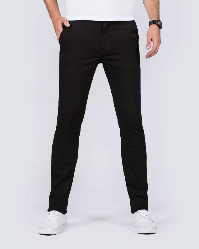 2t Oliver Slim Fit Tall Chinos (black)