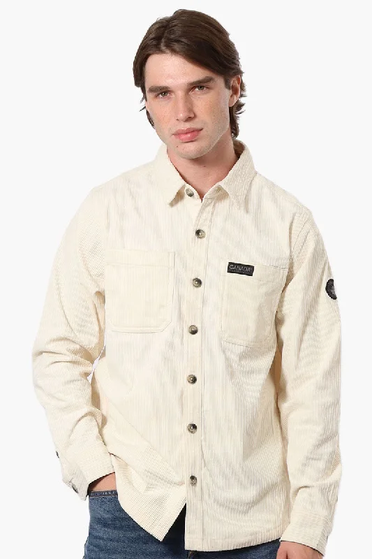 Canada Weather Gear Corduroy Casual Shirt - Cream