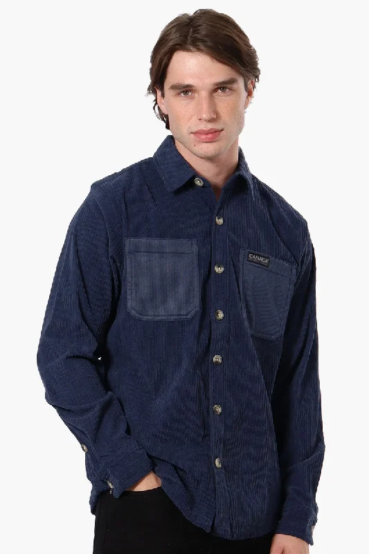 Canada Weather Gear Corduroy Casual Shirt - Navy