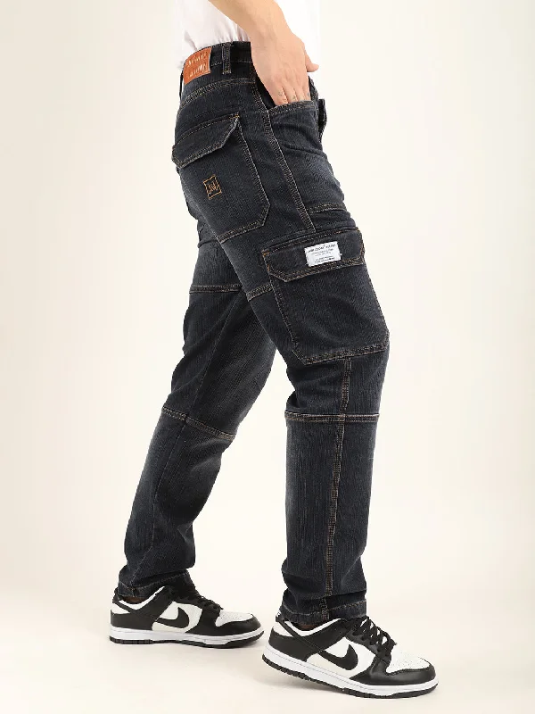 Arthur Dark Grey Denim Cargo