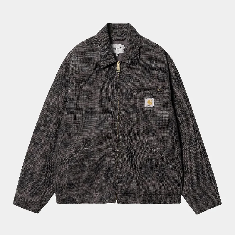 Carhartt Duck Detroit Jacket Camo Duck, Green / Graphite Garment Dyed