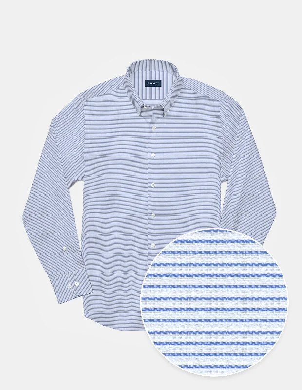 Cool Blue Horizontal Stripe