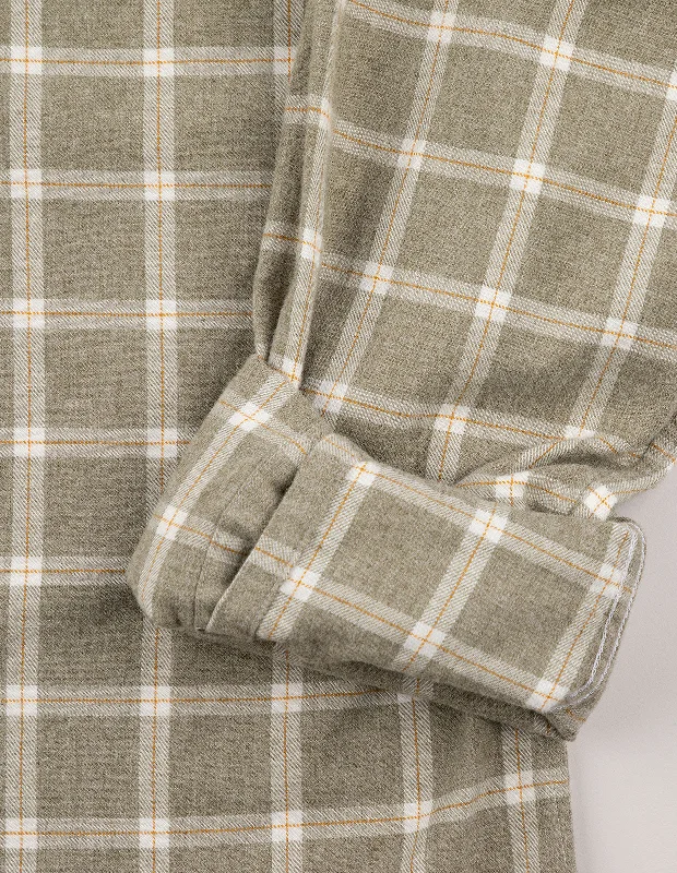 Dusty Sage Windowpane Check Flannel