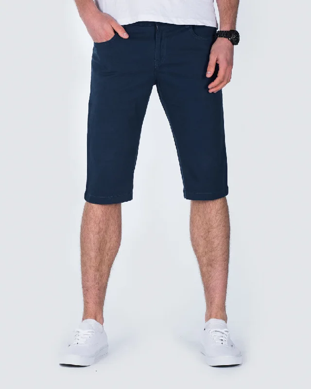 Ed Baxter Slim Fit Stretch Chino Shorts (navy)