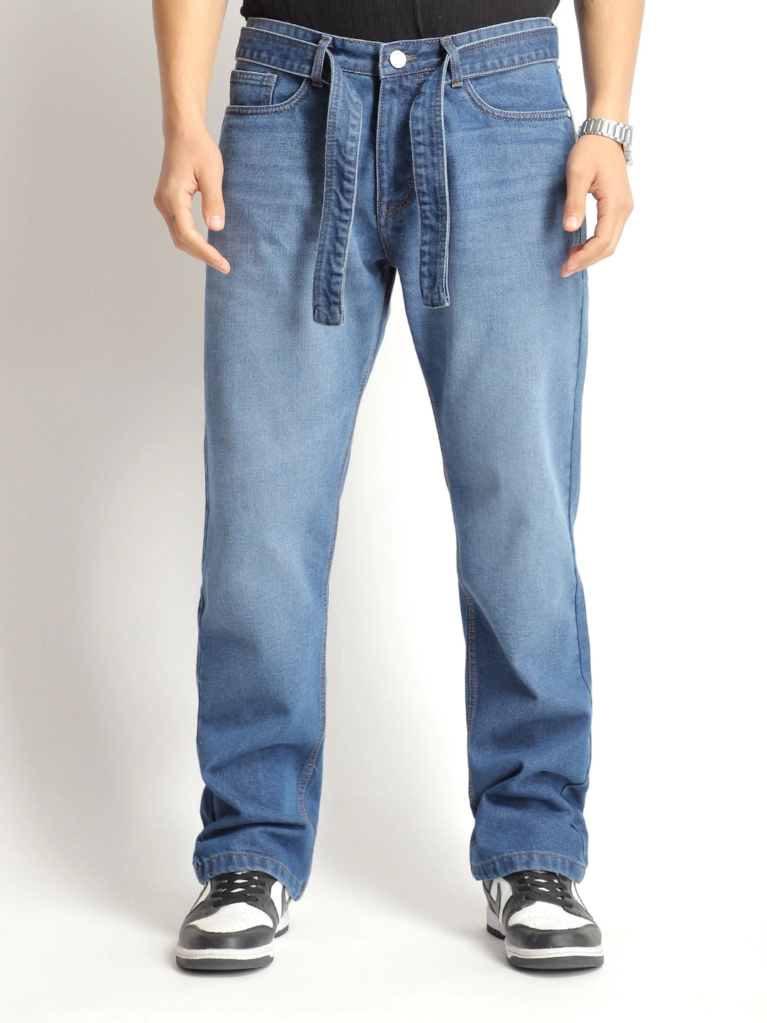 Ever stone Blue Belt Denim Jeans