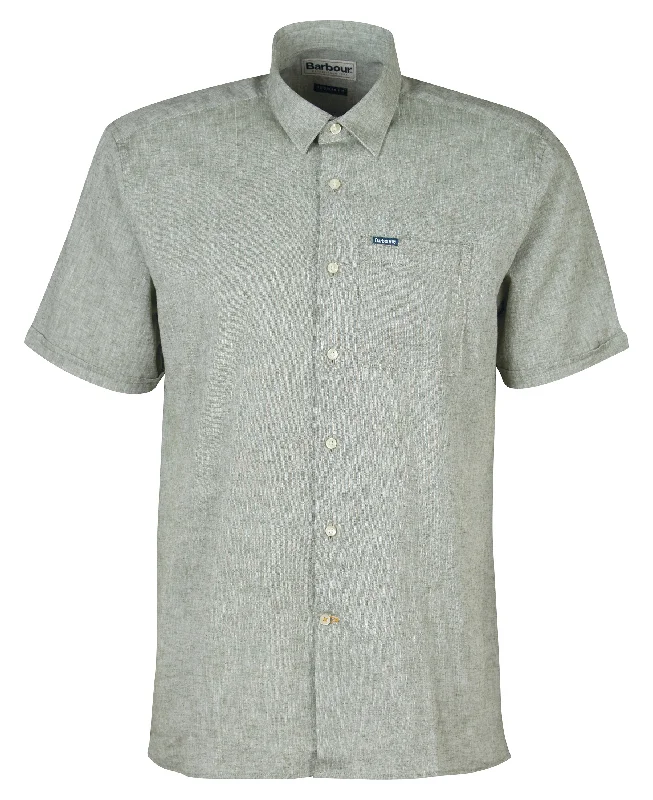 ID70495-Barbour Olive Nelson Shirt