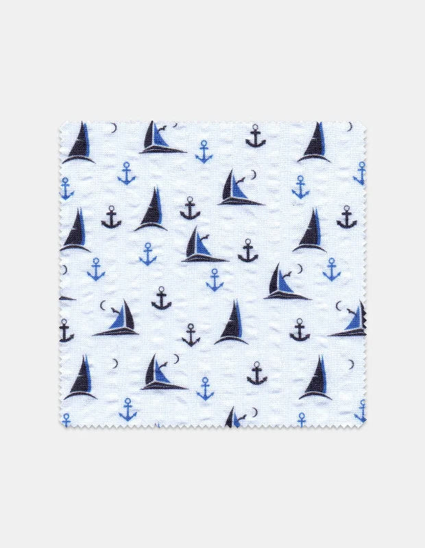 Nautical Print Seersucker