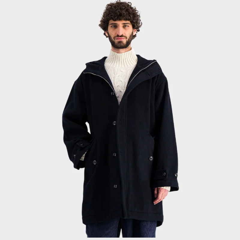 Parages Refuge Wool Coat Navy