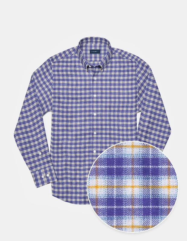 Purple Herringbone Plaid Flannel