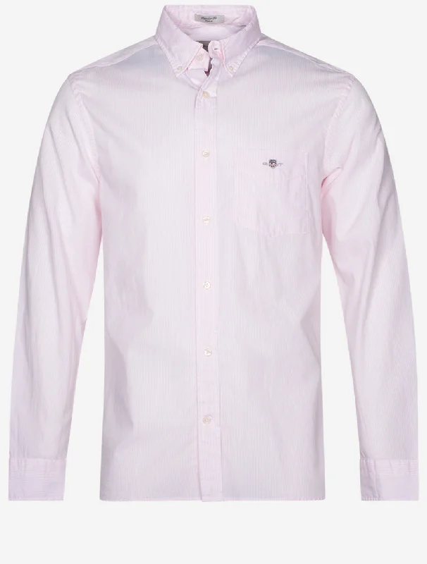 Regular Poplin Banker Shirt Light Pink