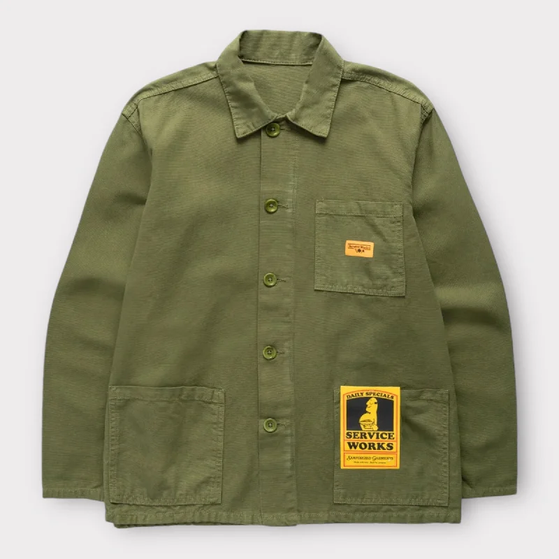 Service Works Canvas Coverall Jacket Olive