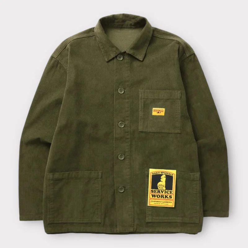 Service Works Corduroy Coverall Jacket Olive