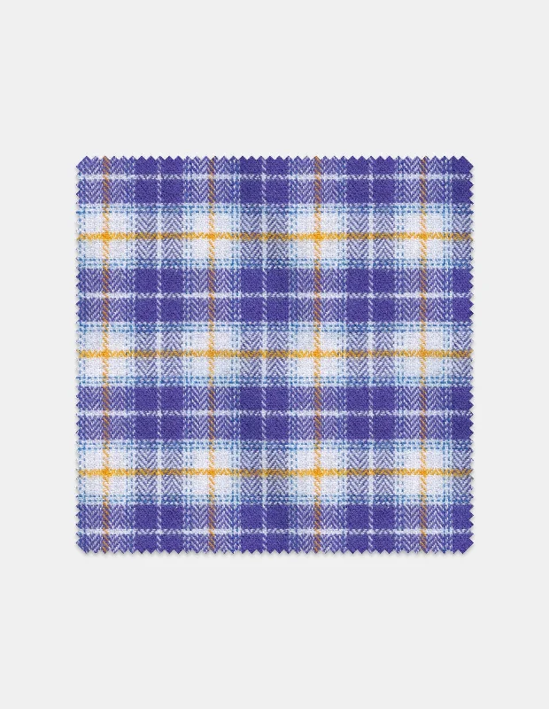 Soft Wash Purple Herringbone Plaid Flannel