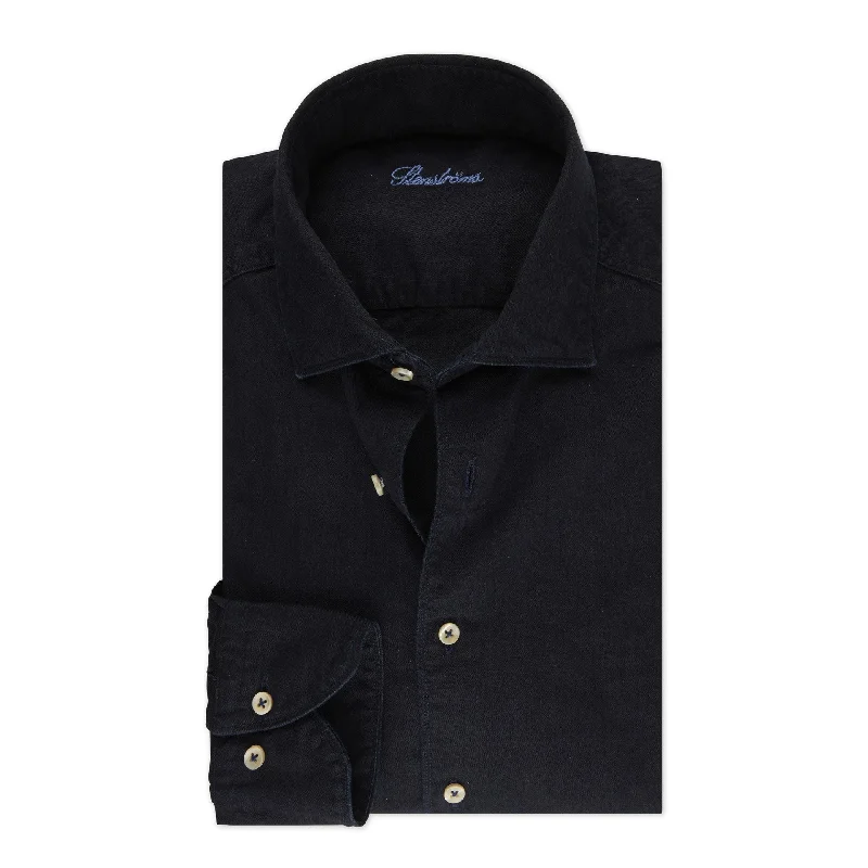 ID80371-Stenstroms Dark Blue Denim Shirt