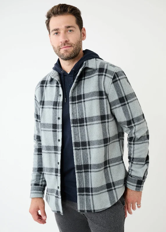 Sunday Shirt Jacket | Grey/Black Plaid