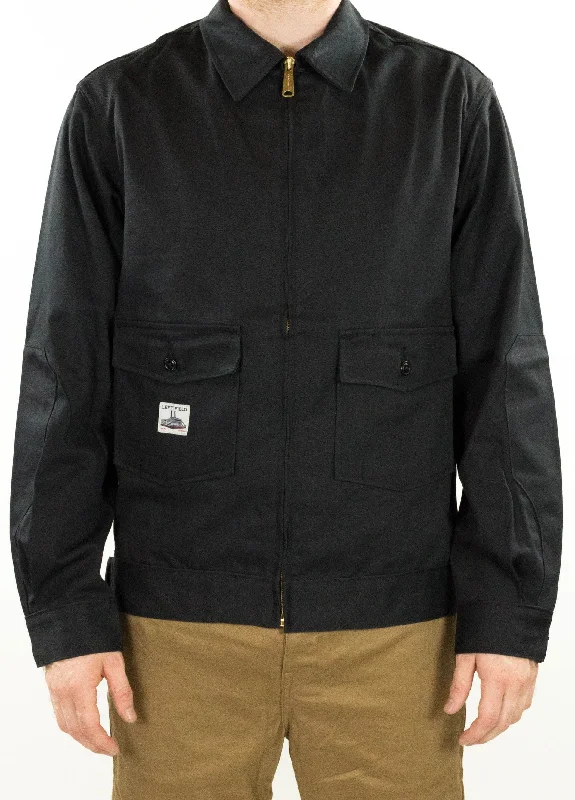 WORK UNIFORM Greaser Garage Jacket - Black 9 oz Twill