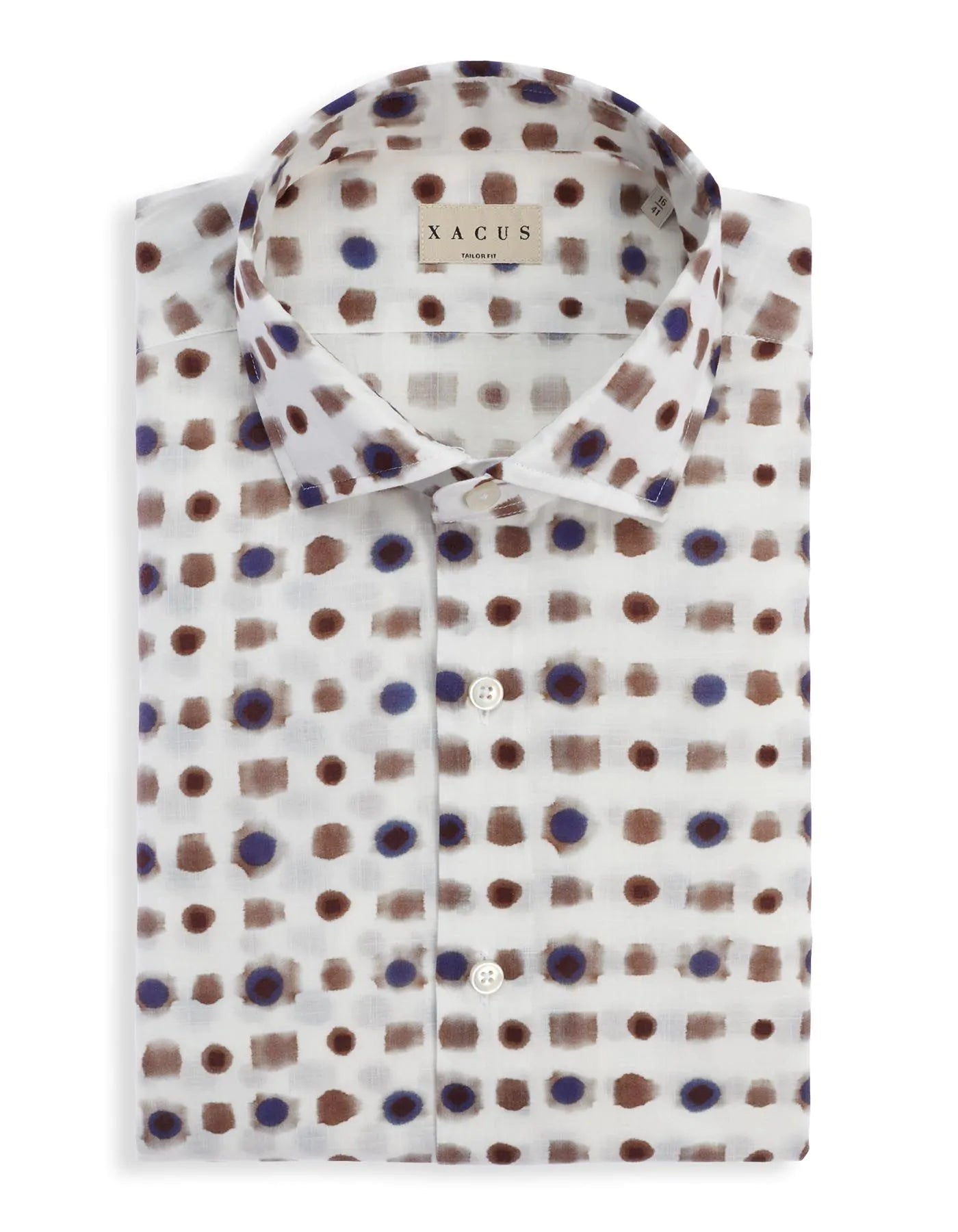 ID24128-Xacus Washed Blue Brown Spots Squares