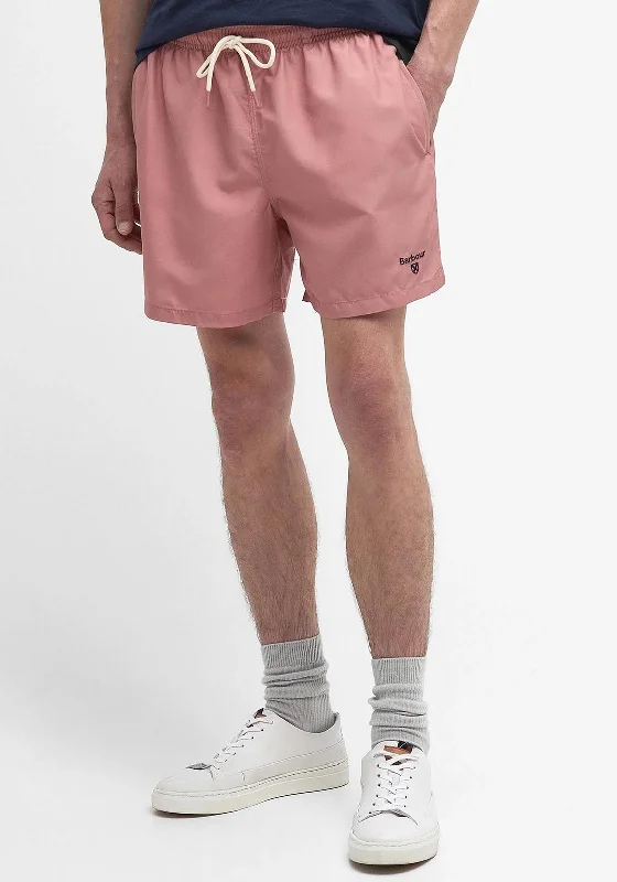 Barbour Logo Swim Shorts, Pink Clay