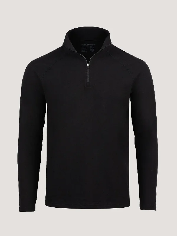 Black Tech Quarter Zip