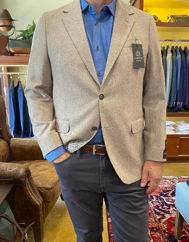 Coppley Tan Herringbone Sport Coat 28426