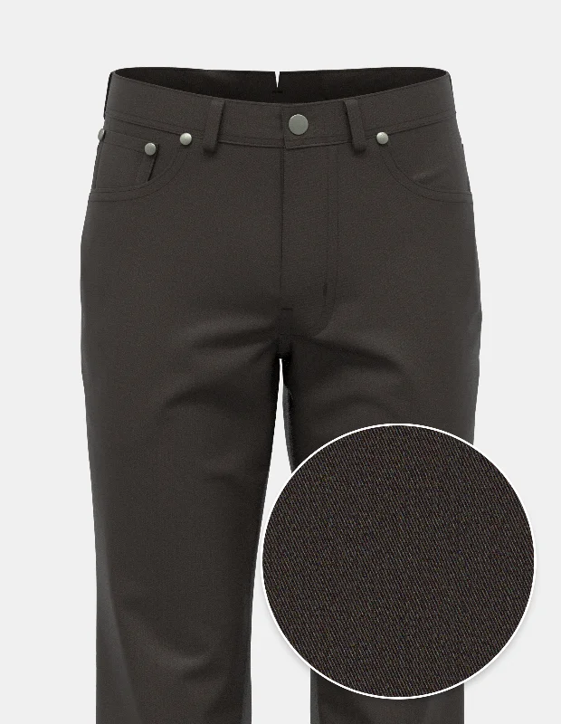 Dark Umber Pin Dot | Five Pocket