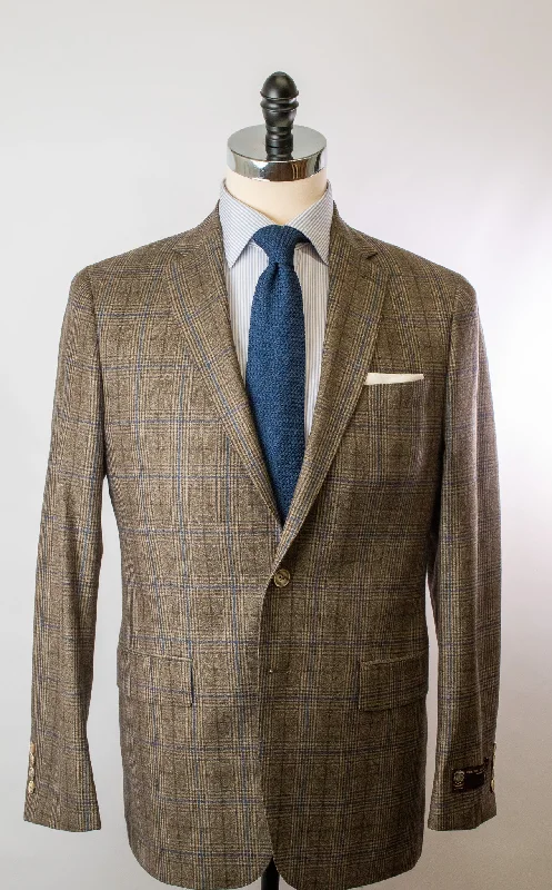 Dick Ferguson's - Tan/Blue Plaid Saxon Sport Coat