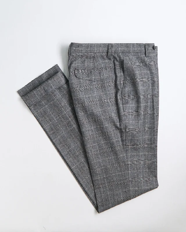 Sharkskin Glencheck Wool Trousers