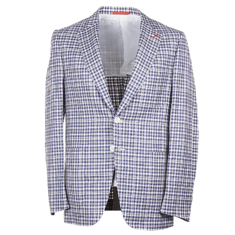 Isaia Lightweight Wool-Silk-Linen Sport Coat