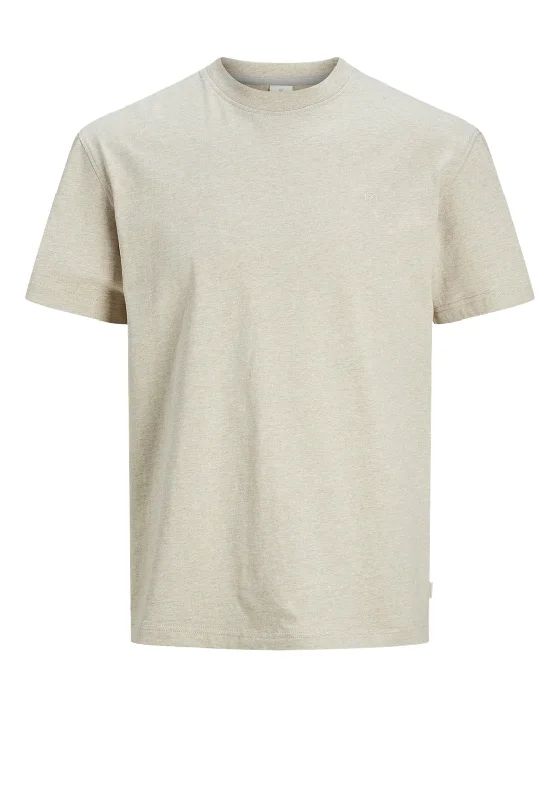 Jack & Jones Logan Crew Neck T-Shirt, Cream Heather