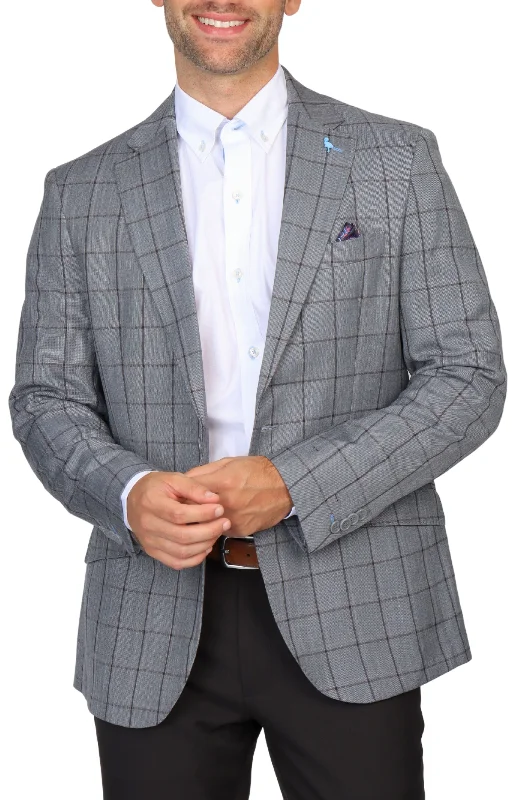 Melange Grey Windowpane Sport Coat