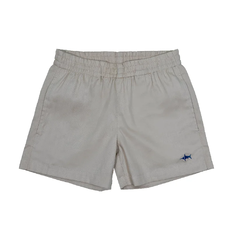 Naples Elastic Waist Shorts - Khaki