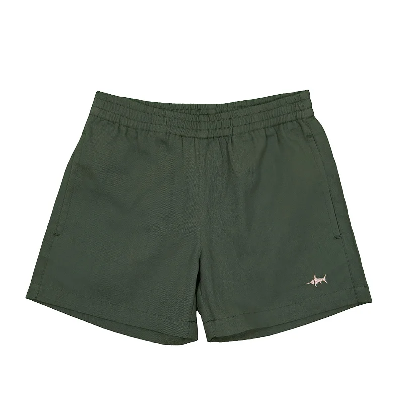 Naples Elastic Waist Shorts - Olive